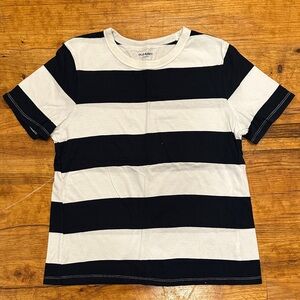Old Navy Blue and White Striped Tee